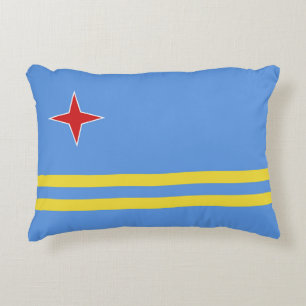 Aruba flag accent pillow