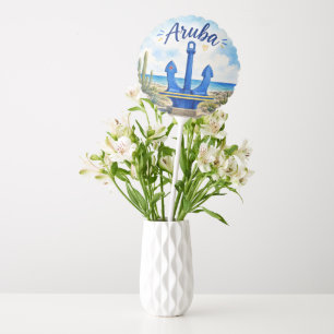 Aruba flag anchor Caribbean island travel souvenir Balloon