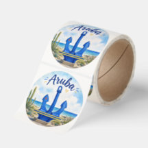 Aruba flag anchor Caribbean island travel souvenir
