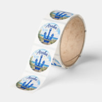 Aruba flag anchor Caribbean island travel souvenir