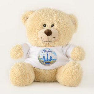 Aruba flag anchor Caribbean island travel souvenir Teddy Bear