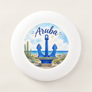 Aruba flag anchor Caribbean island travel souvenir Wham-O Frisbee