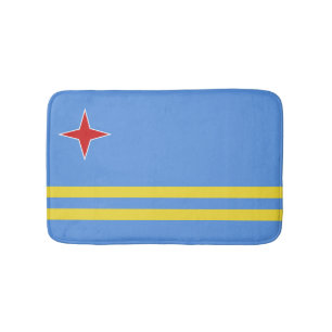 Aruba flag bath mat