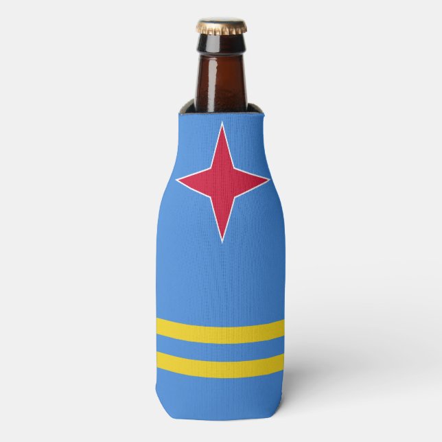 Aruba Flag Bottle Cooler (Bottle Front)