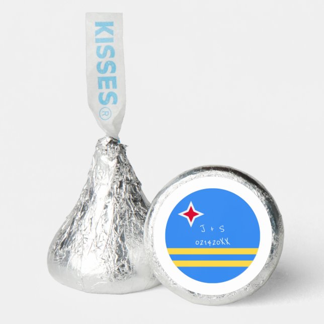 Aruba Flag BTS Valentine's Day Custom Message Hershey®'s Kisses® (Front)