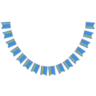Aruba flag bunting banner