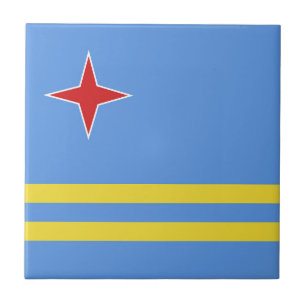 Aruba flag ceramic tile