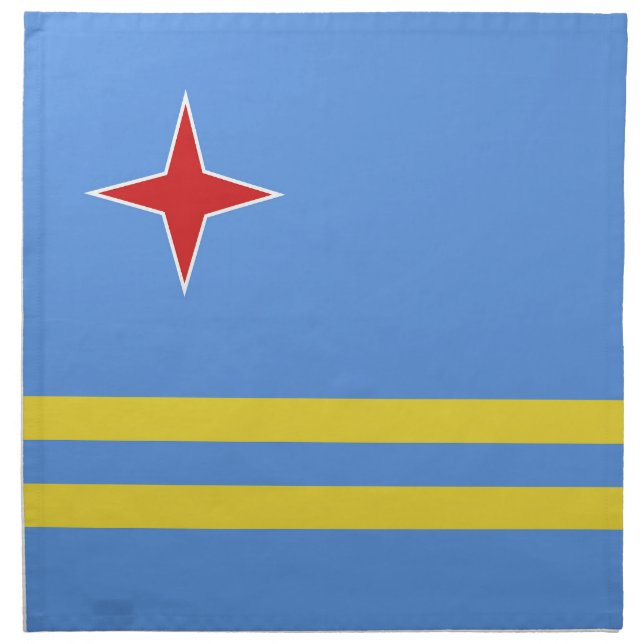 Aruba flag cloth napkin (Front)
