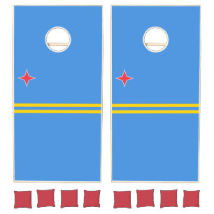 Aruba flag Cornhole Set