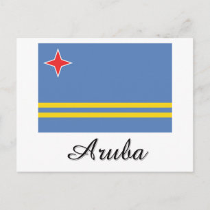 Aruba Flag Design Postcard
