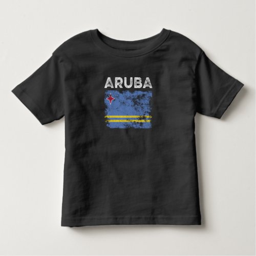 Aruba Flag Distressed _ Aruban Flag Toddler T_shirt
