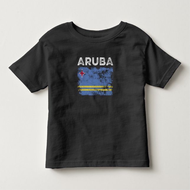 Aruba Flag Distressed - Aruban Flag Toddler T-shirt (Front)