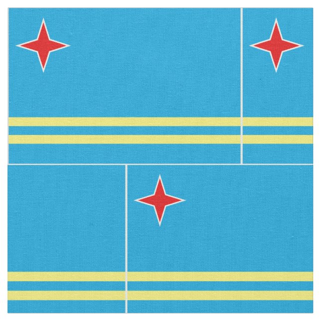 Aruba Flag Fabric (Close Up)