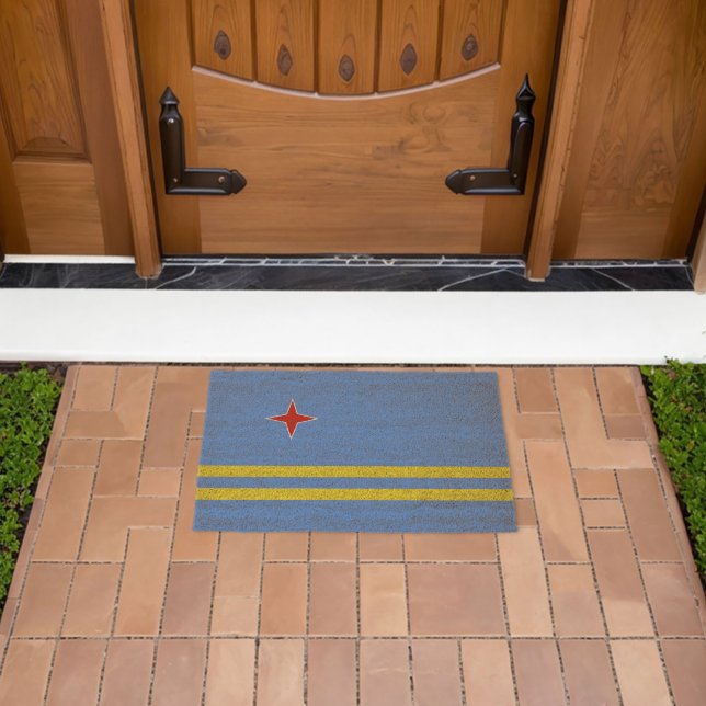 Aruba flag fiber doormat (Insitu (Outdoor))