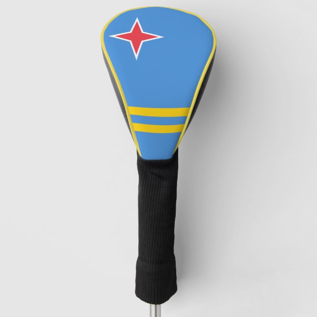 Aruba flag golf head cover (Front)
