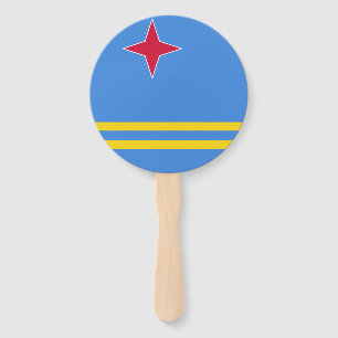 Aruba Flag Hand Fan