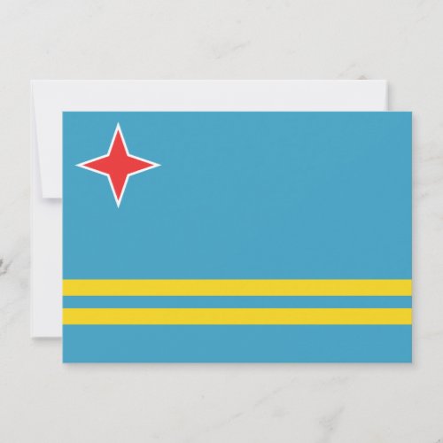 Aruba Flag Invitation