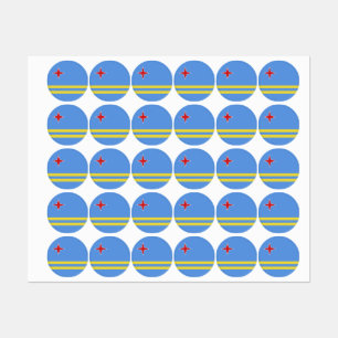 Aruba flag labels