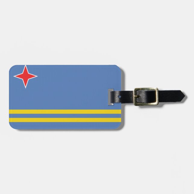 Aruba flag luggage tag (Front Horizontal)