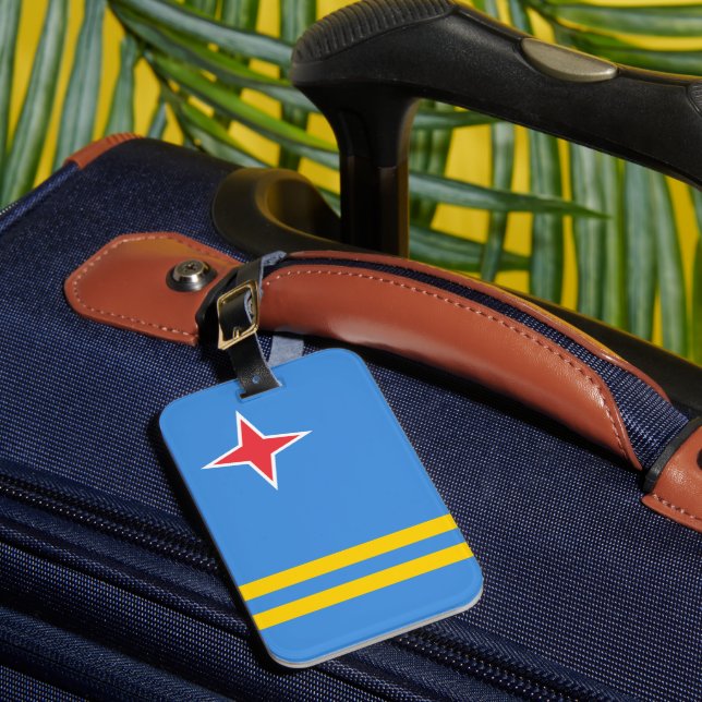 Aruba flag luggage tag (Front Insitu 1)
