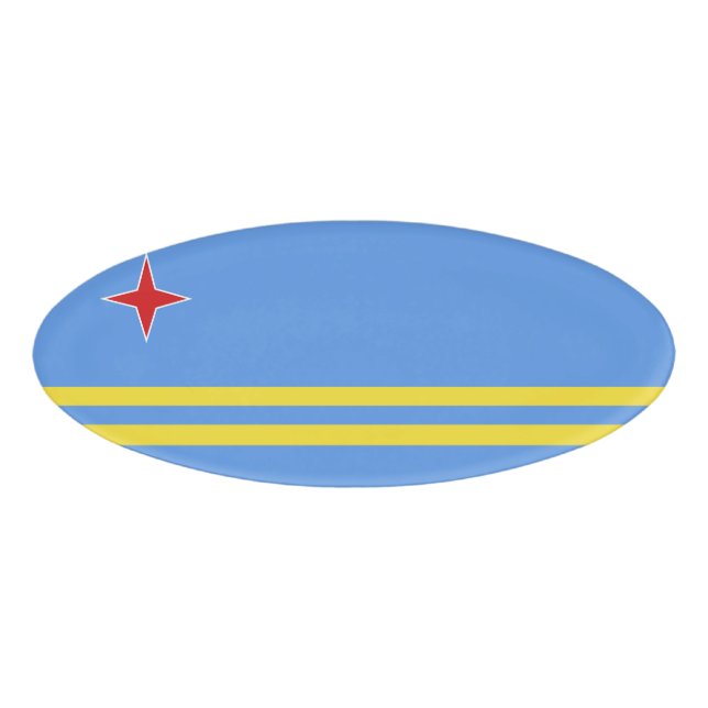 Aruba flag name tag (Front)