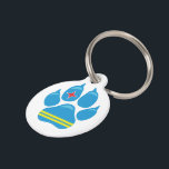 Aruba Flag PAW Dog ID Tag<br><div class="desc">Show support for all Aruba dogs (and let your dog too).  Dog name can be added to the back.</div>