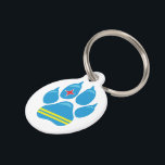 Aruba Flag PAW Dog ID Tag<br><div class="desc">Show support for all Aruba dogs (and let your dog too). Dog name can be added to the back.</div>