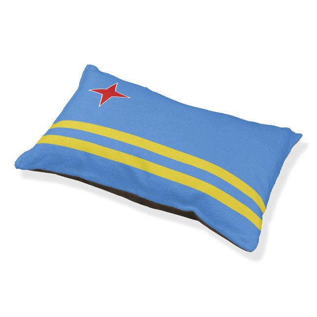 Aruba flag pet bed (Angled)