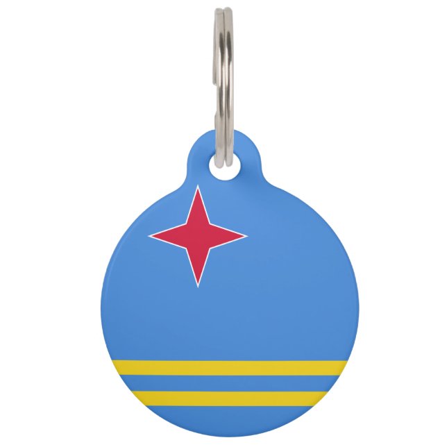 Aruba Flag Pet ID Tag (Back)