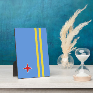 Aruba flag plaque
