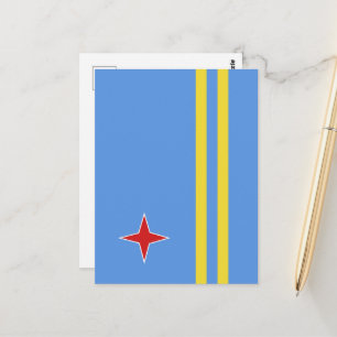 Aruba flag postcard