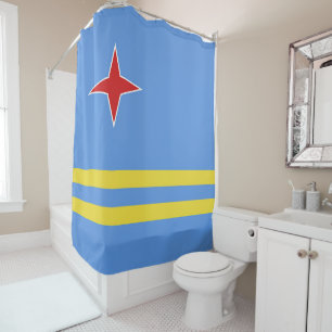 Aruba flag shower curtain
