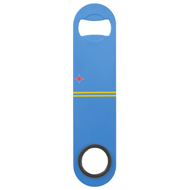Aruba flag Stainless Steel Bottle Opener (Front)