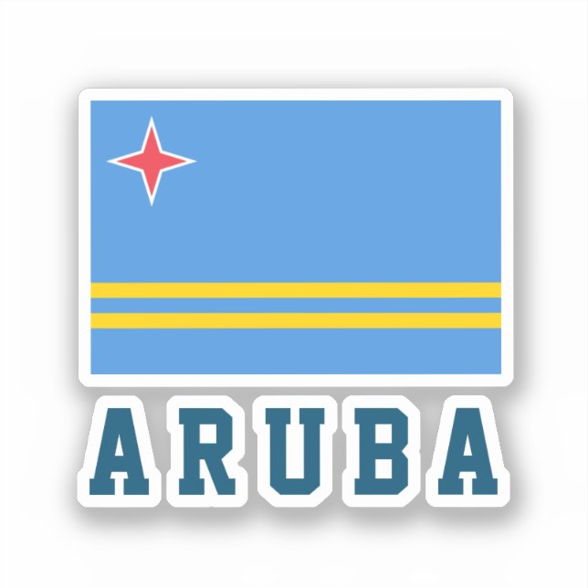 Aruba flag sticker (Front)