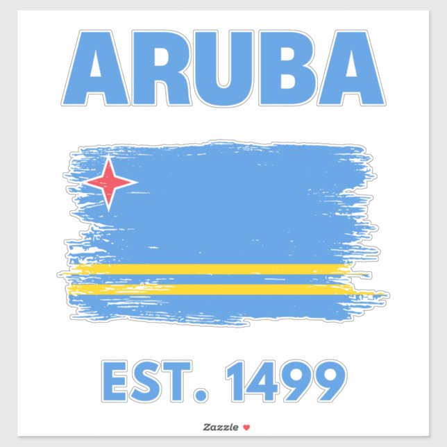 Aruba flag sticker (Sheet)