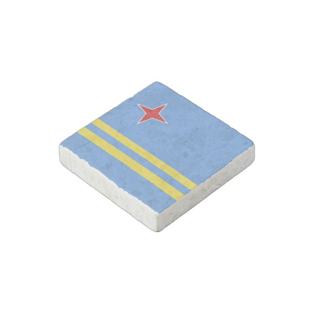 Aruba flag stone magnet (Angled)