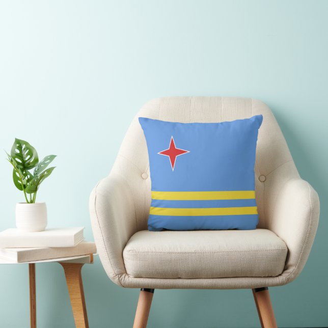 Aruba flag throw pillow (Chair)