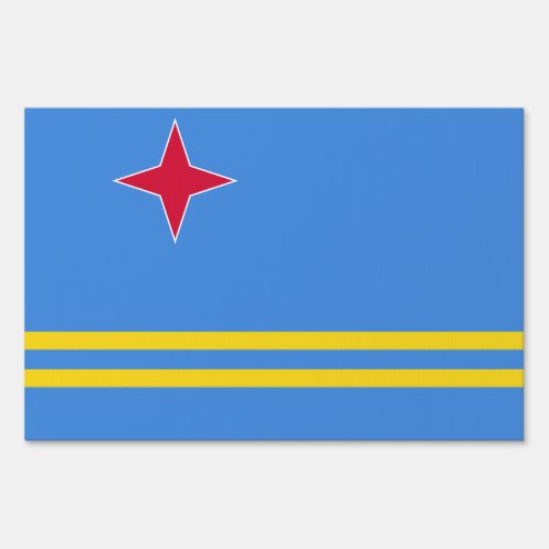 Aruba Flag Yard Sign
