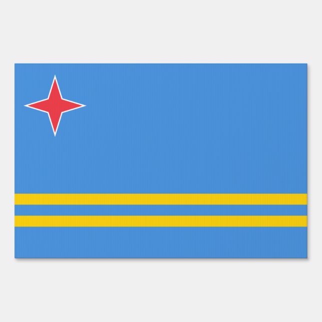 Aruba flag Yard Sign (Front)