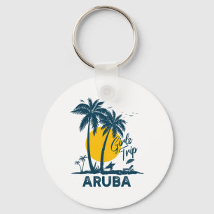 Aruba Girls Trip 2025 Family Vacation Keychain