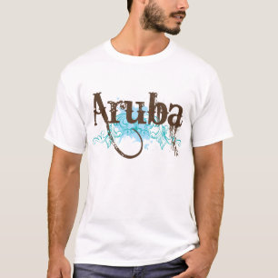 Aruba Grunge Travel Tee Shirt For Men