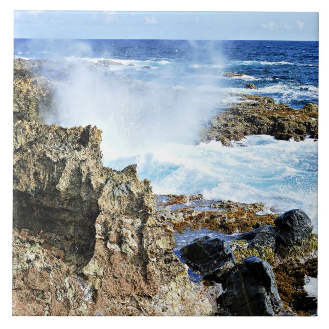 Aruba, island Caribbean Sea Ceramic Tile (Front)