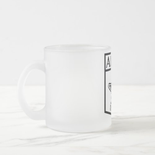 Aruba Island Design _ Frosted 10 oz Frosted Glass Frosted Glass Coffee Mug