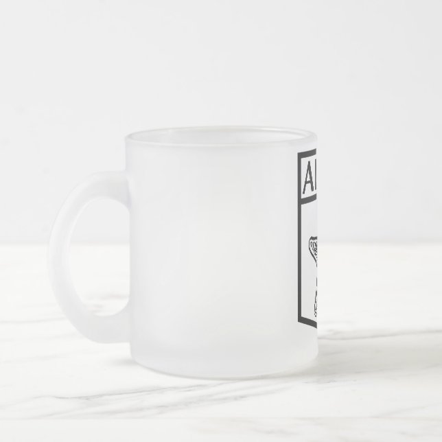 Aruba Island Design - Frosted 10 oz Frosted Glass Frosted Glass Coffee Mug (Left)