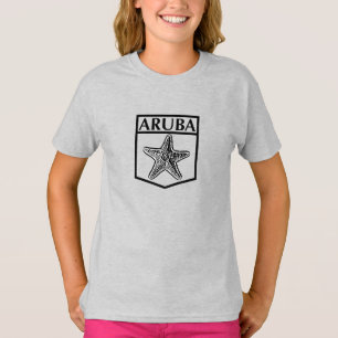 Aruba Island Design - Girls' American Apparel Fine T-Shirt