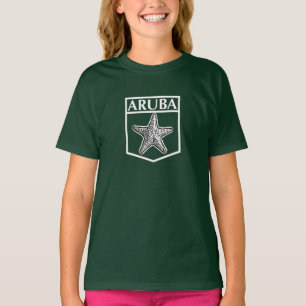 Aruba Island Design -Girls' American Apparel Fine T-Shirt