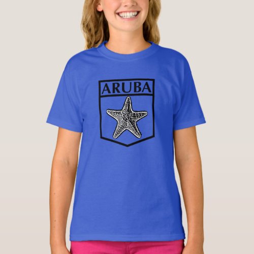 Aruba Island Design _ Girls Hanes TAGLESS T_Shir T_Shirt
