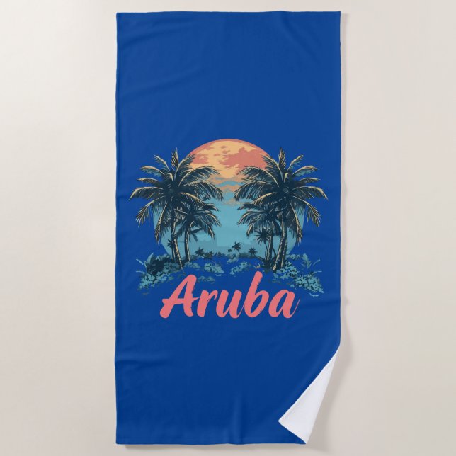 Aruba Island Design (Version 2) - Beach Towel (Front)