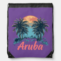 Aruba Island Design (Version 2) - Drawstring Backp
