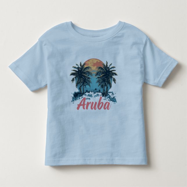 Aruba Island Design (Version 2) - Toddler Fine Jer T-shirt (Front)